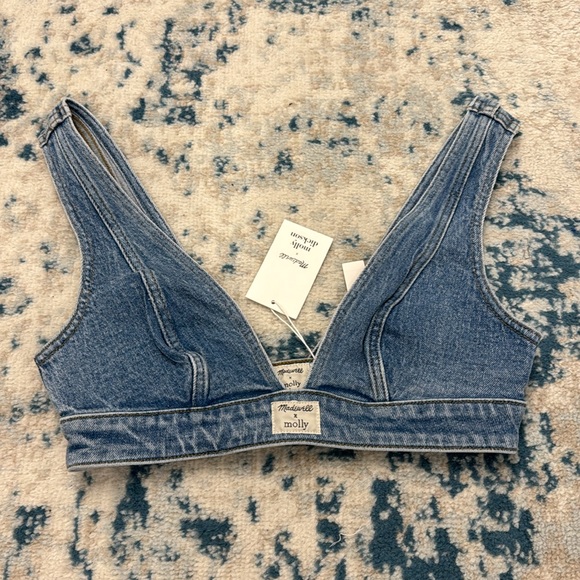 NWT Madewell x Molly Dickson Denim Bralette - Picture 4 of 7